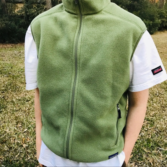 green fleece vest